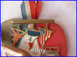 Ww2 Alliés Décoration 5 Broche Fl 83830 Drapeau Allié 3 Jeep Willys Libération