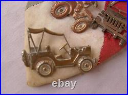 Ww2 Alliés Décoration 5 Broche Fl 83830 Drapeau Allié 3 Jeep Willys Libération