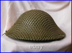 Ww2 Angleterre Casque Militaire Anglais Daté 1943 Personnalisé Et Son Filet Mk2 Ww2 Angleterre Casque Militaire Anglais Daté 1943 Personnalisé Et Son Filet Mk2