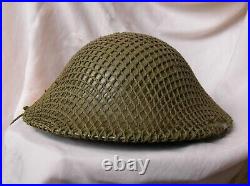 Ww2 Angleterre Casque Militaire Anglais Daté 1943 Personnalisé Et Son Filet Mk2 Ww2 Angleterre Casque Militaire Anglais Daté 1943 Personnalisé Et Son Filet Mk2
