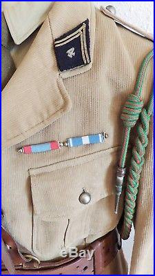 Ww2 Armee D'afrique Lot Tenue Uniforme Casque Officier Chasseurs D'afrique