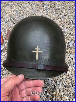 Ww2 Beau Casque Us Armee De Libération Croix De Loraine Photos En Sus Rajoutées