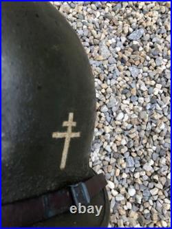 Ww2 Beau Casque Us Armee De Libération Croix De Loraine Photos En Sus Rajoutées