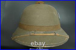 Ww2 Tropical Helmet Casque Afrikakorps Wh Heer Pith Tropenhelm Afrika Original