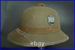 Ww2 Tropical Helmet Casque Afrikakorps Wh Heer Pith Tropenhelm Afrika Original