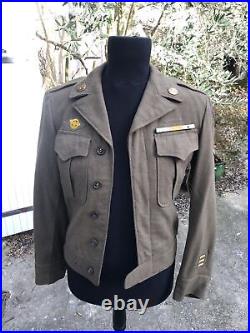 Ww2 Us 3 Rd Army Ike Jacket Size 36 R Dated 24 Juin 1944