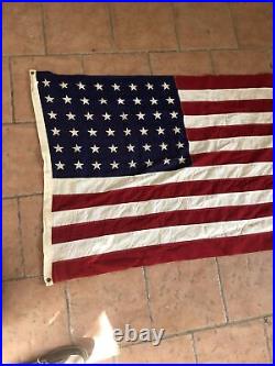 Ww2 Us Army Gi Drapeau Americain USA 140 X85cm Flag 48 Etoiles Materiel Original