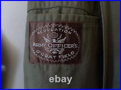 Ww2 Us Army Overcoat Field Officer's Od7 37l 1944 Impermeable Materiel Original
