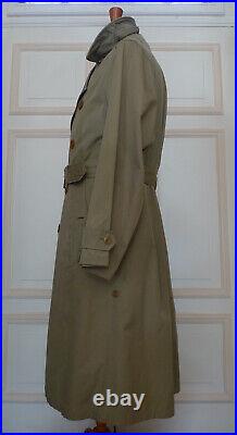 Ww2 Us Army Overcoat Field Officer's Trench 37r 1943 Coat Materiel Original