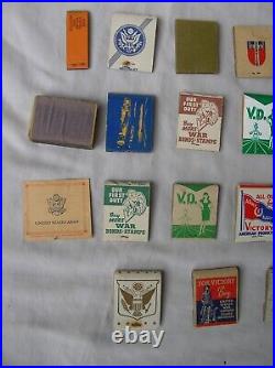 Ww2 Us Lot De 28 Paquets D'allumettes Américaines Secondes Guerre Mondiale Rare