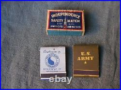 Ww2 Us Lot De 28 Paquets D'allumettes Américaines Secondes Guerre Mondiale Rare