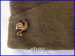 Ww2/prewar France Calot Bonnet De Police M18 De Libération Avec Broche Coq Bbr Ww2/prewar France Calot Bonnet De Police M18 De Libération Avec Broche Coq Bbr