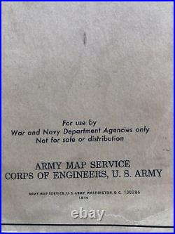 Ww 2 Us Army Map Service Corps Of Engineers Datee 1944 Carte Du Debarquement