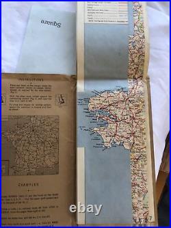 Ww 2 Us Army Map Service Corps Of Engineers Datee 1944 Carte Du Debarquement